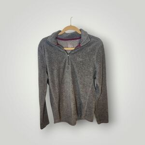 Gap Gray quarter-Zip fleece Sweater Size L